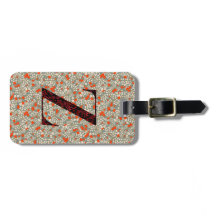 LETTRE MONOGRAPHIQUE Florale CLASSE Z vert rouge
