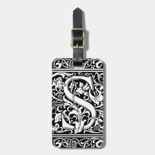 Étiquette À Bagage Lettre S Monogramme médiéval Art Nouveau