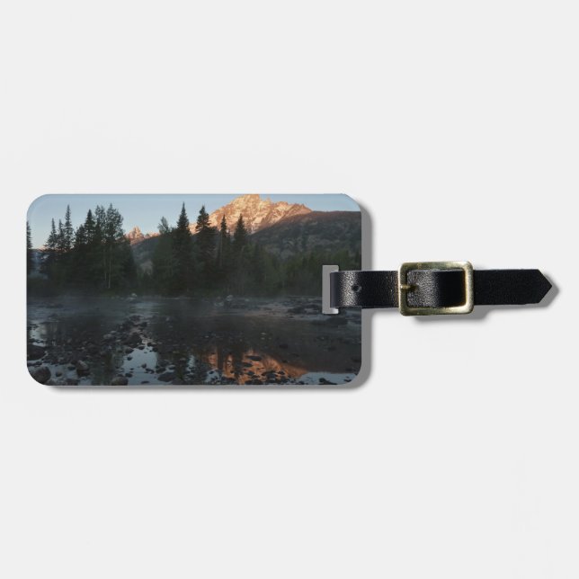 Étiquette À Bagage Lever de soleil de Grand Teton à Cottonwood Creek (Devant horizontal)