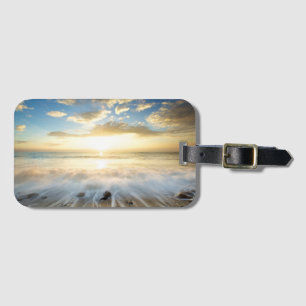 Étiquette À Bagage Lever de soleil d'or