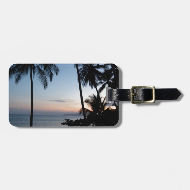 Étiquette À Bagage Lever de soleil du Costa Rica (Devant horizontal)