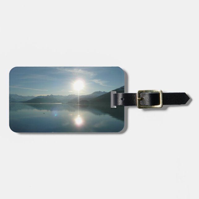 Étiquette À Bagage Lever de soleil sur College Fjord Alaska Photograp (Devant horizontal)