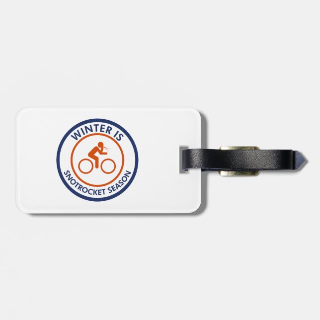 Étiquette À Bagage L'Hiver Est Snot Rocket Saison Cyclisme (Dos horizontal)