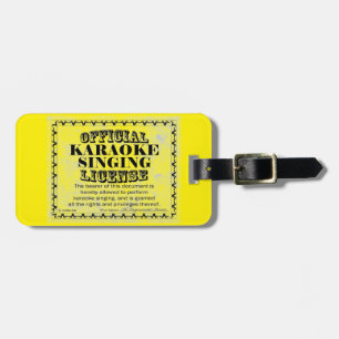 Étiquette À Bagage Licence de chant karaoké