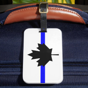 Étiquette À Bagage Ligne bleue mince - version Canada