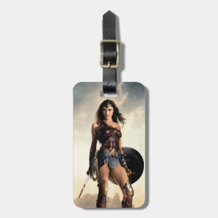 Étiquette À Bagage Ligue de Justice   Wonder Woman Sur Le Champ De Ba