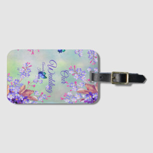 Étiquette À Bagage Lilac Lavender Mariage