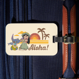 Étiquette À Bagage Lilo et Stitch | Aloha