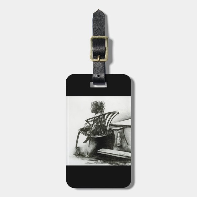 Étiquette À Bagage L'imagination nourrit ma réalité (Devant Vertical)