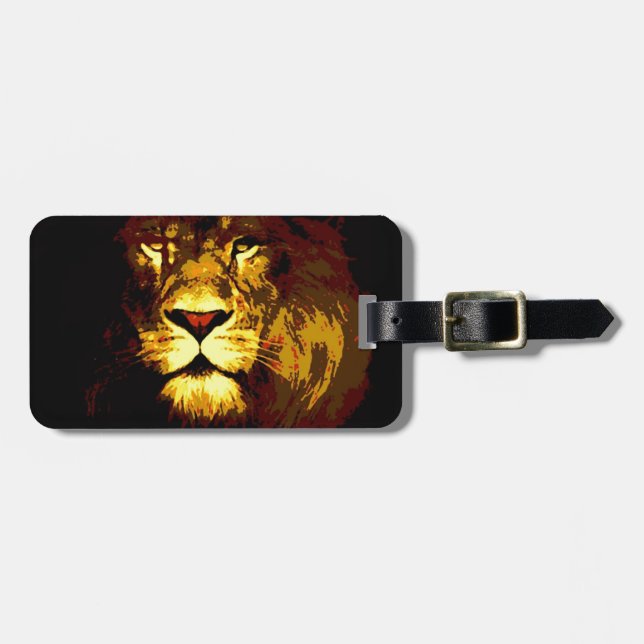 Étiquette À Bagage Lion (Devant horizontal)