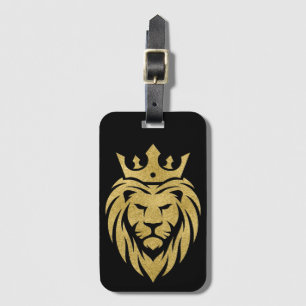 Étiquette À Bagage Lion Avec Couronne - Style Or 3