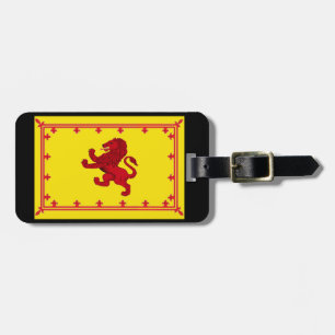 Étiquette À Bagage Lion effréné de l'Ecosse/jaune antique de drapeau
