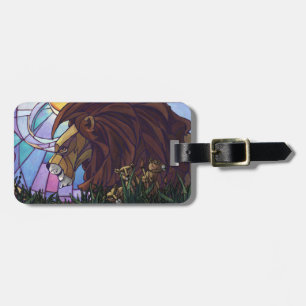 Étiquette À Bagage Lion et petits