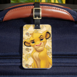 Étiquette À Bagage Lion King   Simba sur le Motif triangle