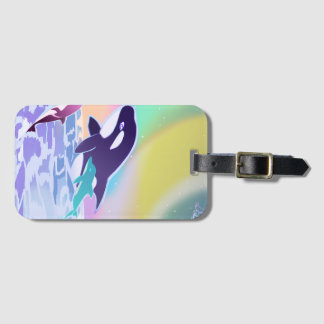 Étiquette À Bagage Lisa frank inspiré orca et dauphin tag