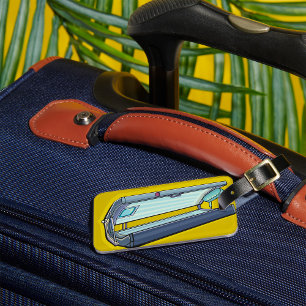 Étiquette À Bagage Lit de bronzage Retro Spa