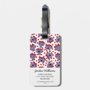 Étiquette À Bagage Little Miss Bad Motif de point de la Polka rouge