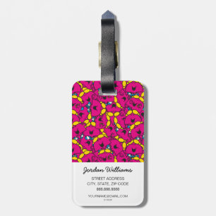 Étiquette À Bagage Little Miss Chatterbox Motif rose vif