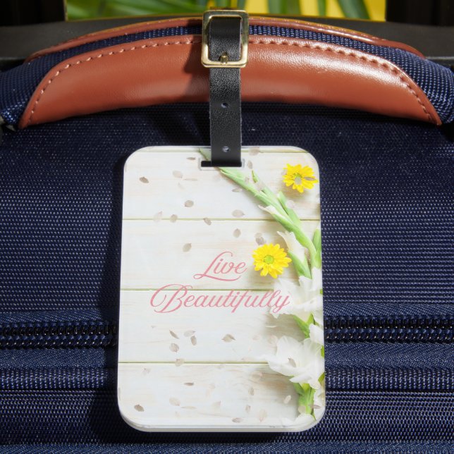 Étiquette À Bagage Live Beautiful - iPhone / coque ipad (Insitu Rectoal 2)