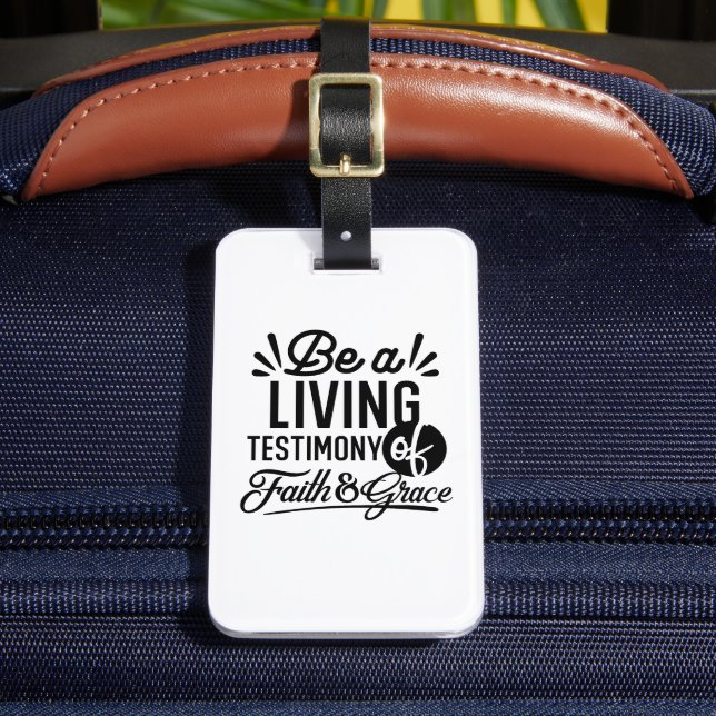 Étiquette À Bagage Living Testimony Bible Quote Christian Motivation (Insitu Rectoal 2)