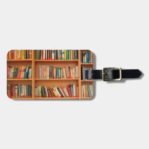 Étiquette À Bagage Livres sur Arrière - plan de bibliothèque