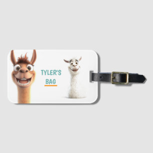 Étiquette À Bagage Llama personnalisée avec nom