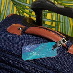 Étiquette À Bagage L'Océan Atlantique Au Bord Des Bahamas