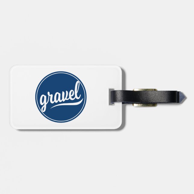 Étiquette À Bagage Logo bleu Gravel Cycling (Dos horizontal)