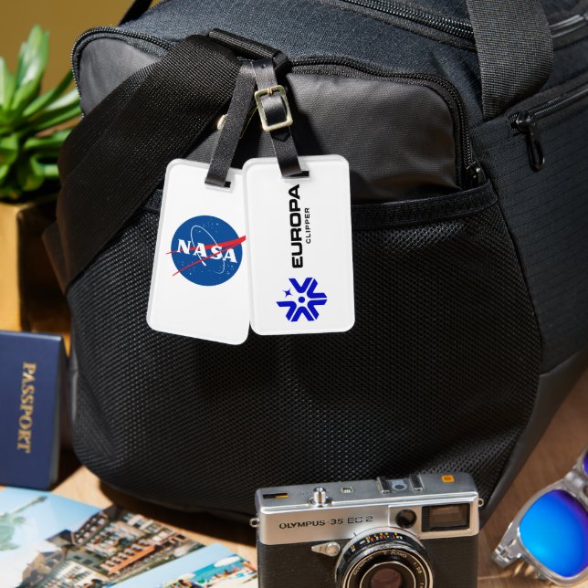 Étiquette À Bagage Logo de la NASA Europa Clipper 2 faces (Recto & Verso)