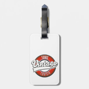 Étiquette À Bagage Logo de style vintage Tunis Tunisie