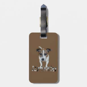 Étiquette À Bagage logo de terrier et de terrier fox,