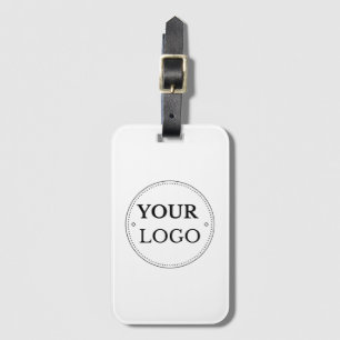 Étiquette À Bagage Logo d'entreprise Simple Minimaliste Blanc