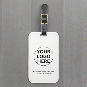 Étiquette À Bagage Logo et texte d'entreprise personnalisés l Promo n