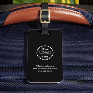 Étiquette À Bagage Logo minimaliste de marque professionnelle noir
