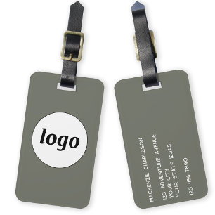 Étiquette À Bagage Logo minimaliste Sage Green Business