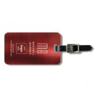 Logo Personnalisé Monogrammé Rouge brossé Métal