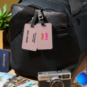 Étiquette À Bagage Logo personnalisé simple et élégant ici société g