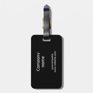 Étiquette À Bagage Logo personnalisé simple et élégant ici société g