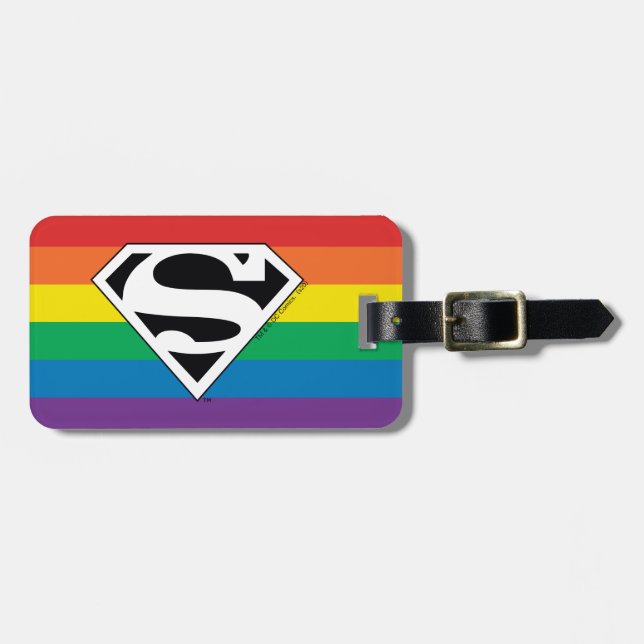 Étiquette À Bagage Logo Rainbow Superman (Devant horizontal)