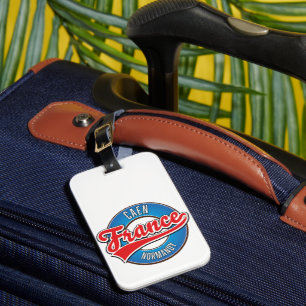 Étiquette À Bagage Logo rétro Caen Normandie France