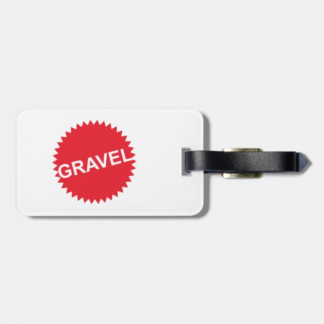 Étiquette À Bagage Logo rouge Gravel Cycling (Dos horizontal)