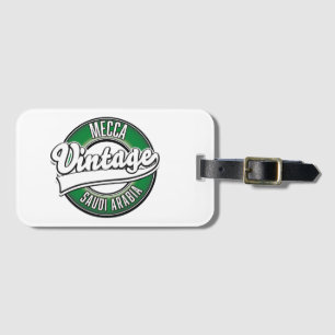 Étiquette À Bagage Logo vintage de la Mecca arabie saoudite