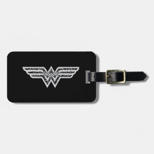 Étiquette À Bagage Logo Wonder Woman Paisley