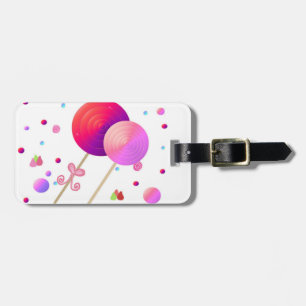Étiquette À Bagage Lollipops et points bonbons