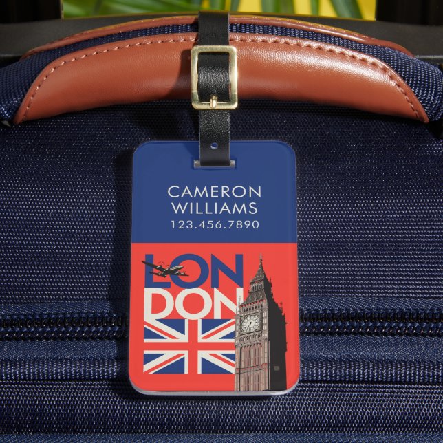 Étiquette À Bagage Londres Big Ben | Angleterre (Insitu Rectoal 2)