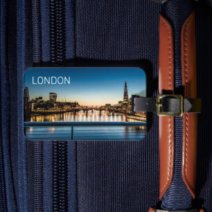 Étiquette À Bagage Londres Royaume-Uni Skyline Royaume-Uni Angleterre