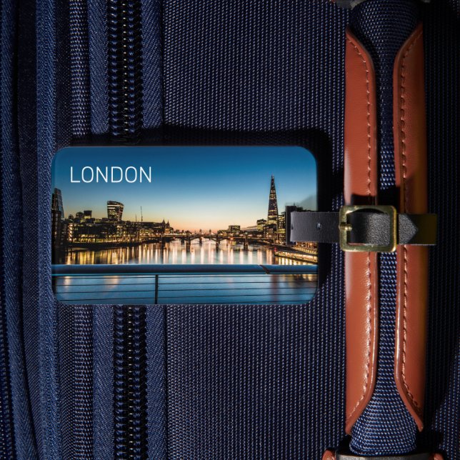Étiquette À Bagage Londres Royaume-Uni Skyline Royaume-Uni Angleterre (Insitu Rectoal 4)