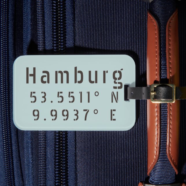 Étiquette À Bagage Longitude de la latitude de Hambourg (Insitu Rectoal 4)