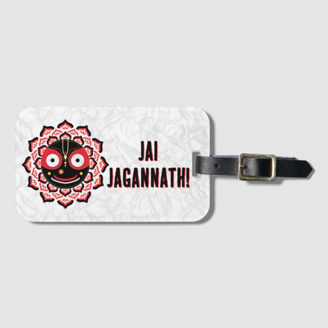 Étiquette À Bagage Lord Jagannath Face Chakra Hindu Deity (Devant Horizontal)