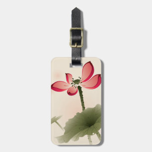 Étiquette À Bagage Lotus de style oriental